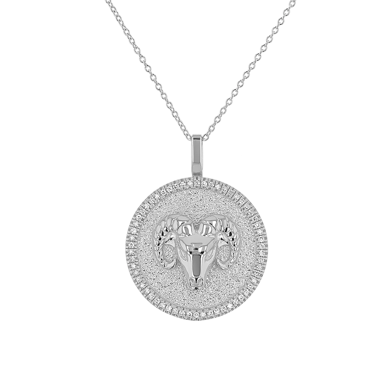 Diamond Zodiac Coin Medallion Necklace - Image 12