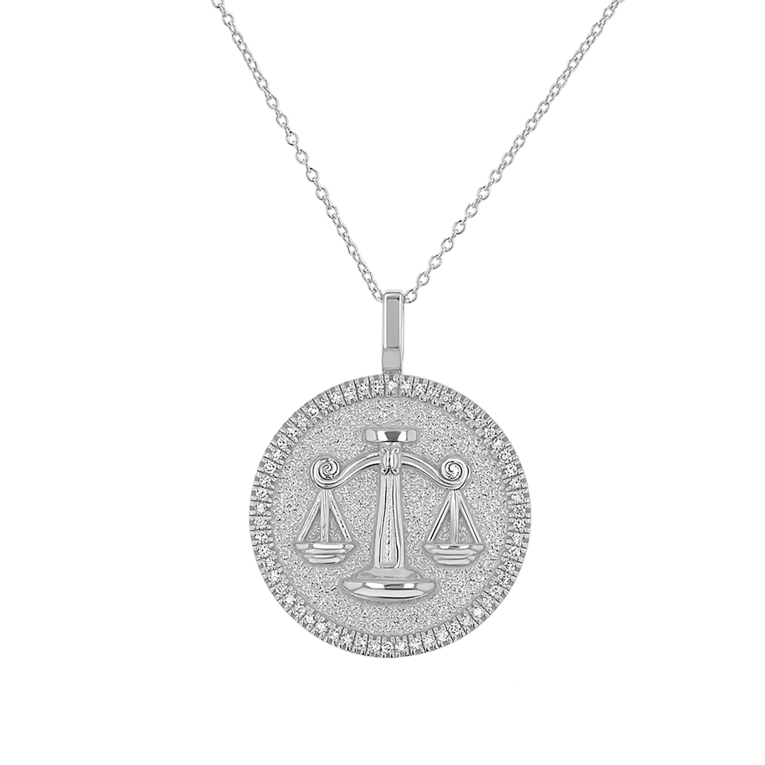 Diamond Zodiac Coin Medallion Necklace - Image 13