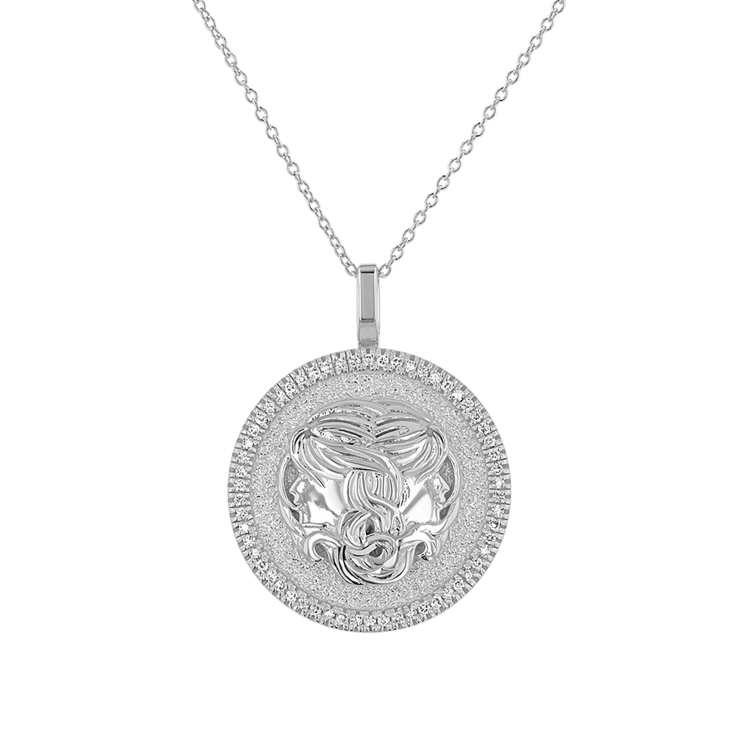 Diamond Zodiac Coin Medallion Necklace - Image 16