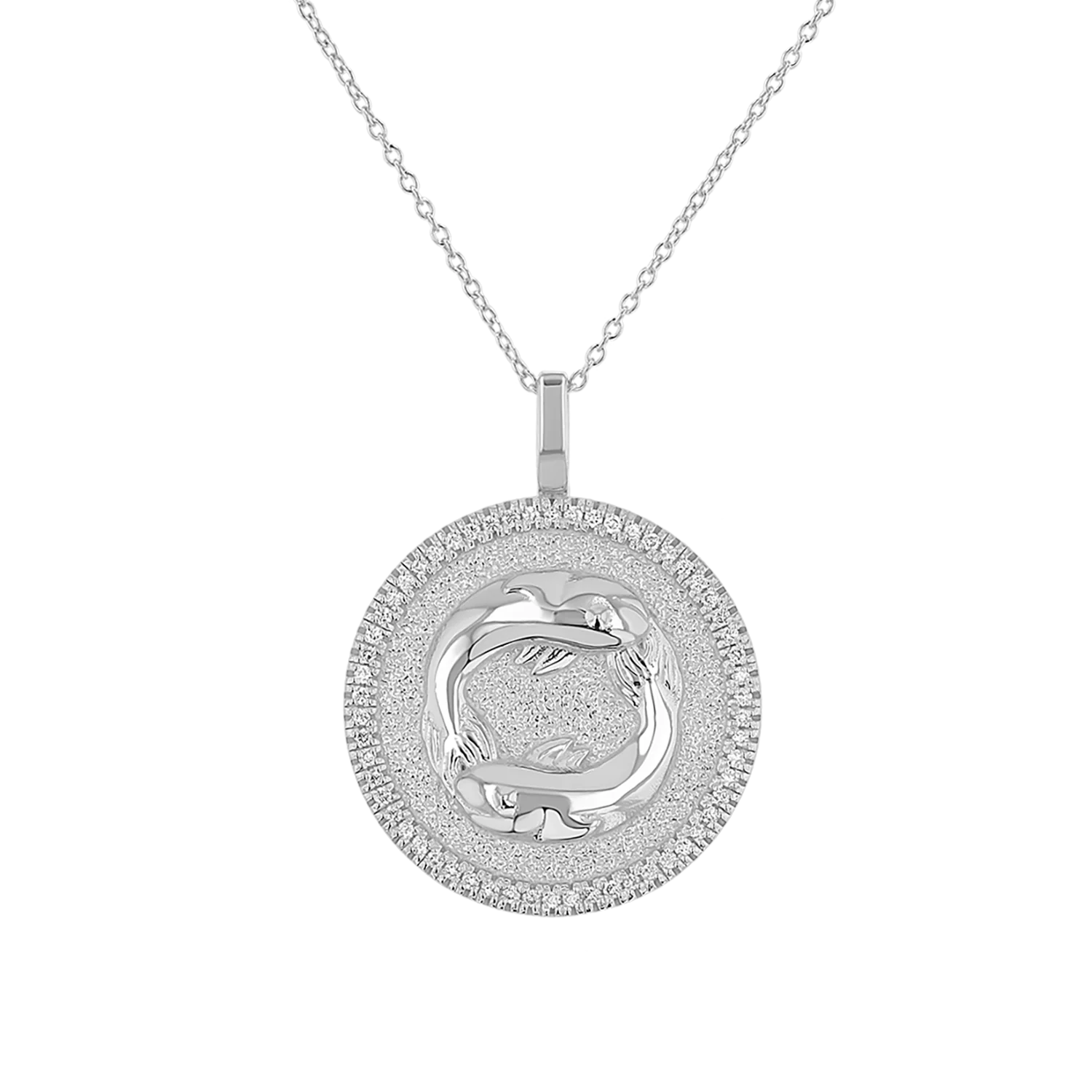 Diamond Zodiac Coin Medallion Necklace - Image 18
