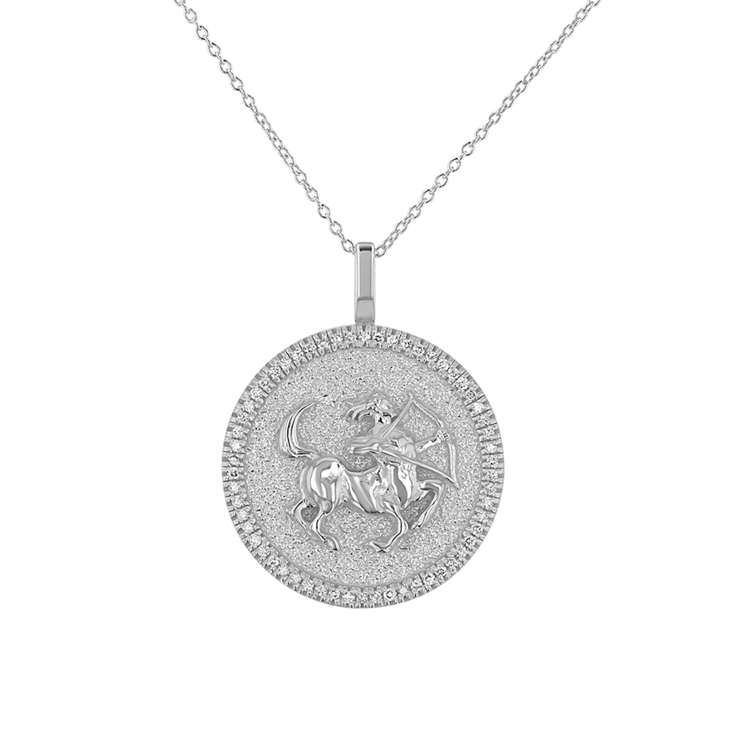 Diamond Zodiac Coin Medallion Necklace - Image 19