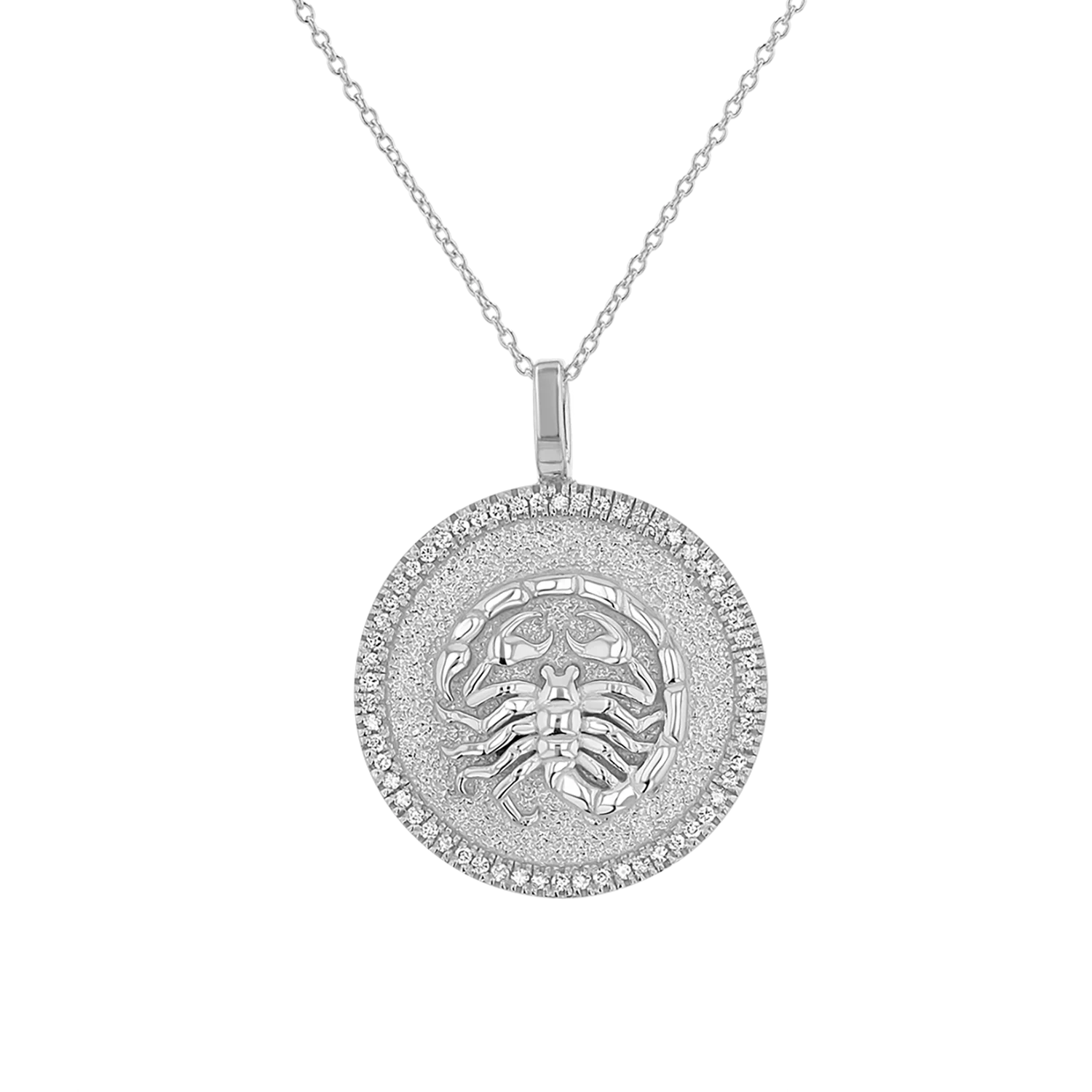 Diamond Zodiac Coin Medallion Necklace - Image 20