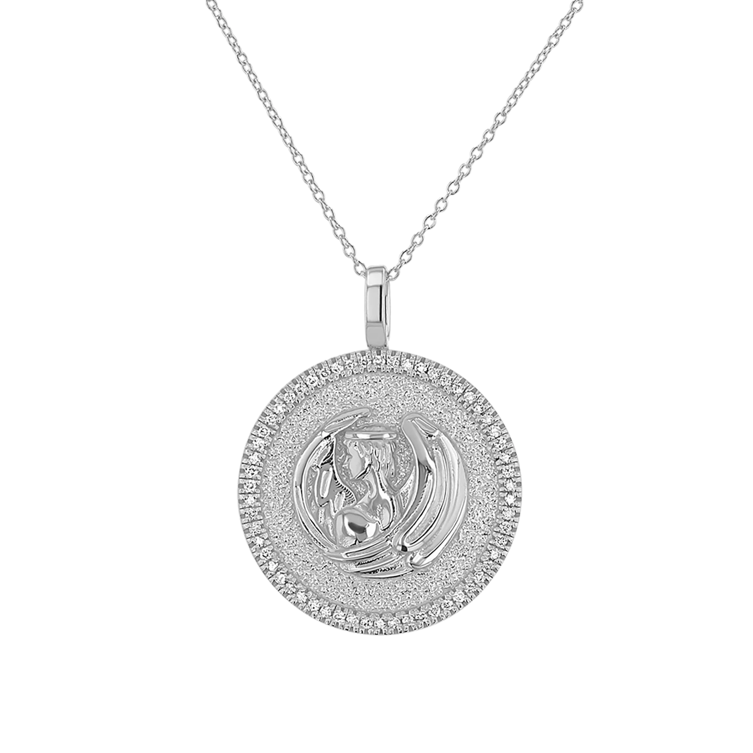 Diamond Zodiac Coin Medallion Necklace - Image 22