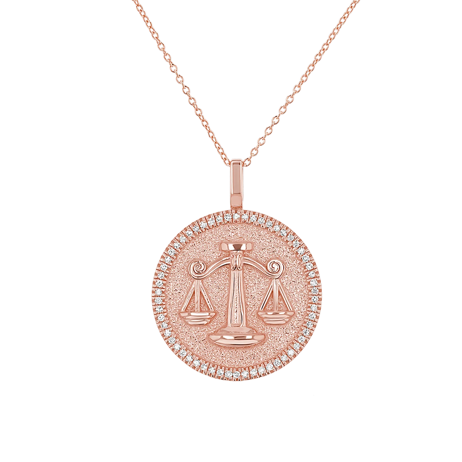 Diamond Zodiac Coin Medallion Necklace - Image 23