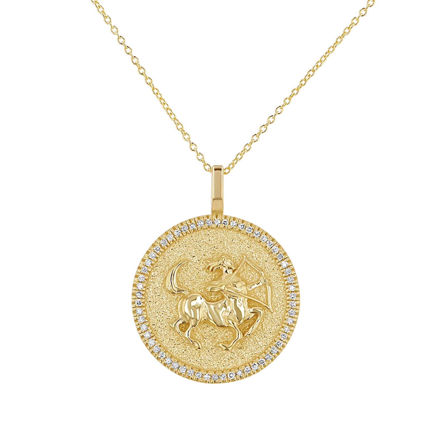 Diamond Zodiac Coin Medallion Necklace - Image 8
