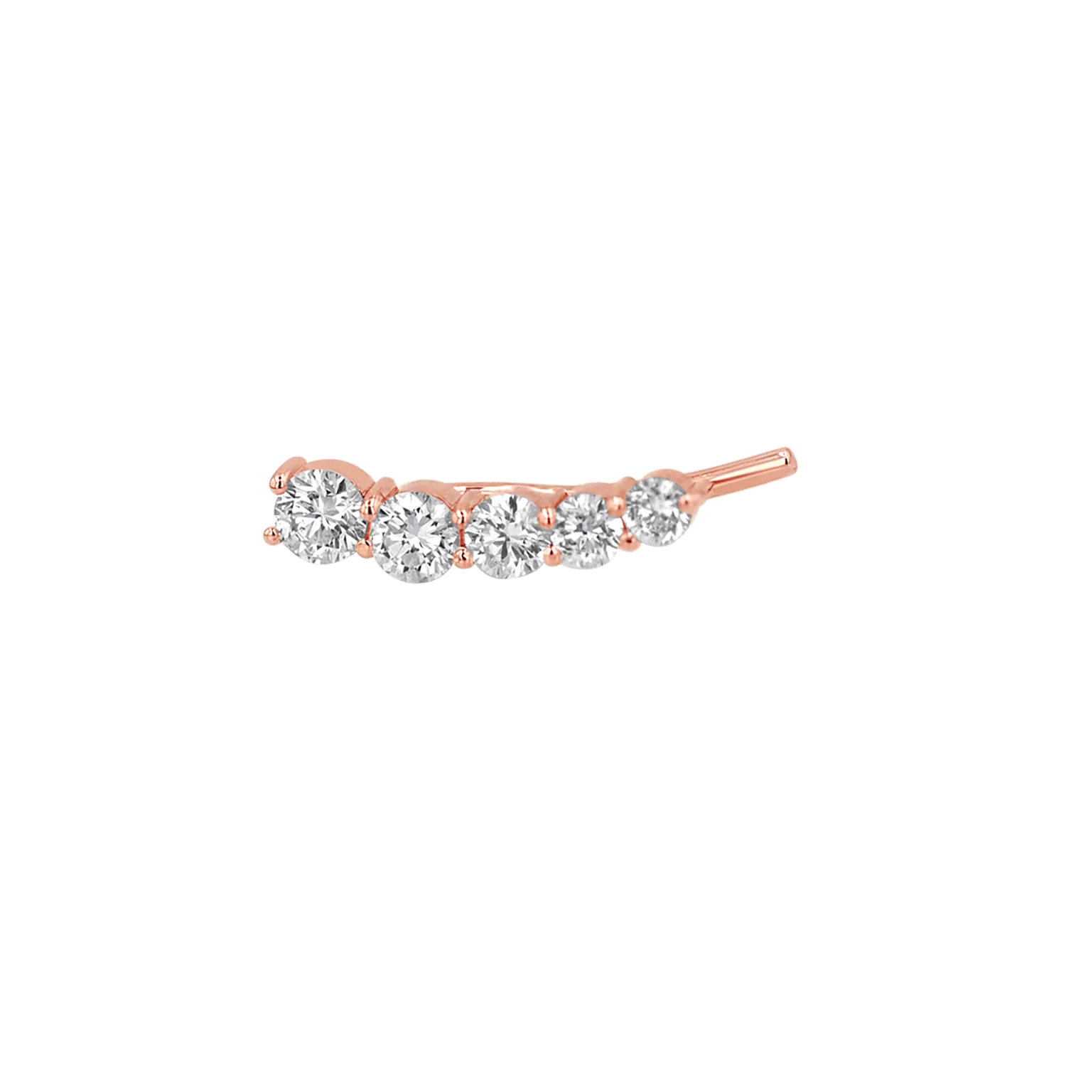 Graduated Diamond Bezel Crawler Earring - Image 6