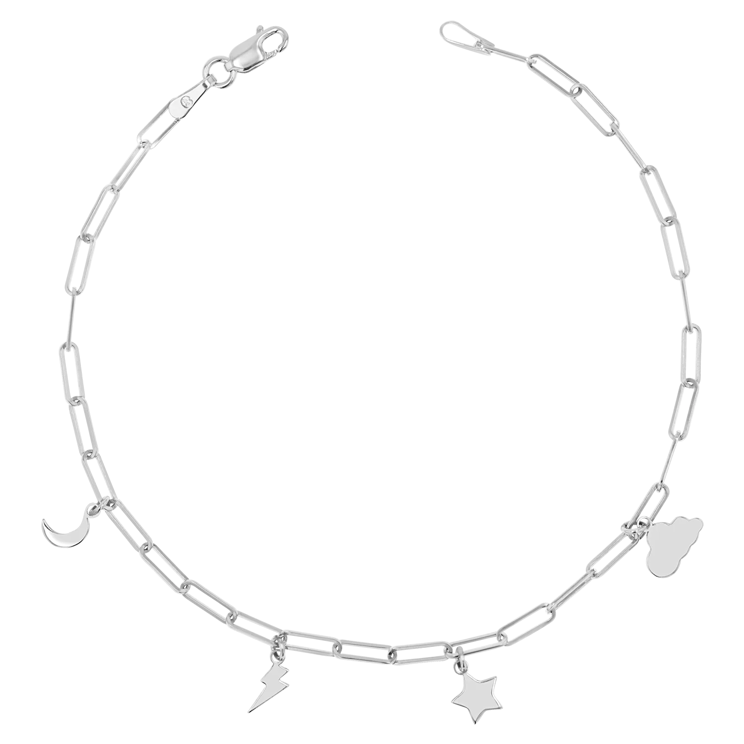 Paperclip Link Custom Charm Bracelet - Image 2