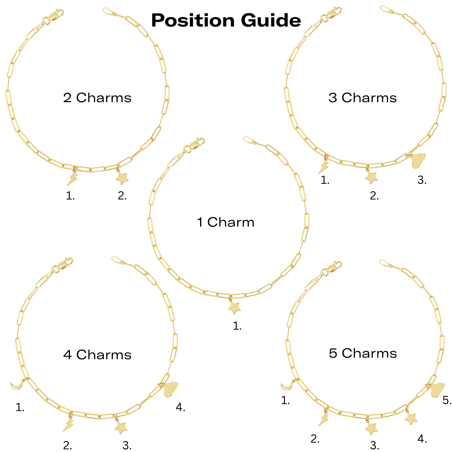 Paperclip Link Custom Charm Bracelet - Image 4
