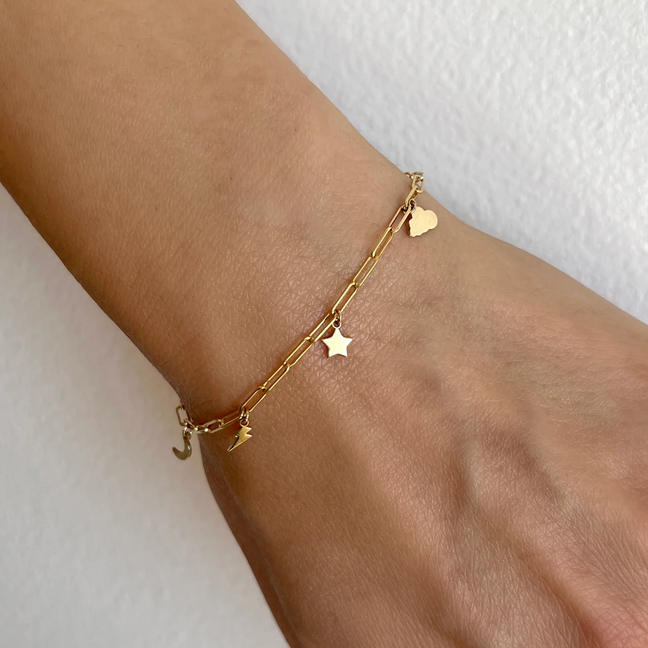 Paperclip Link Custom Charm Bracelet - Image 5