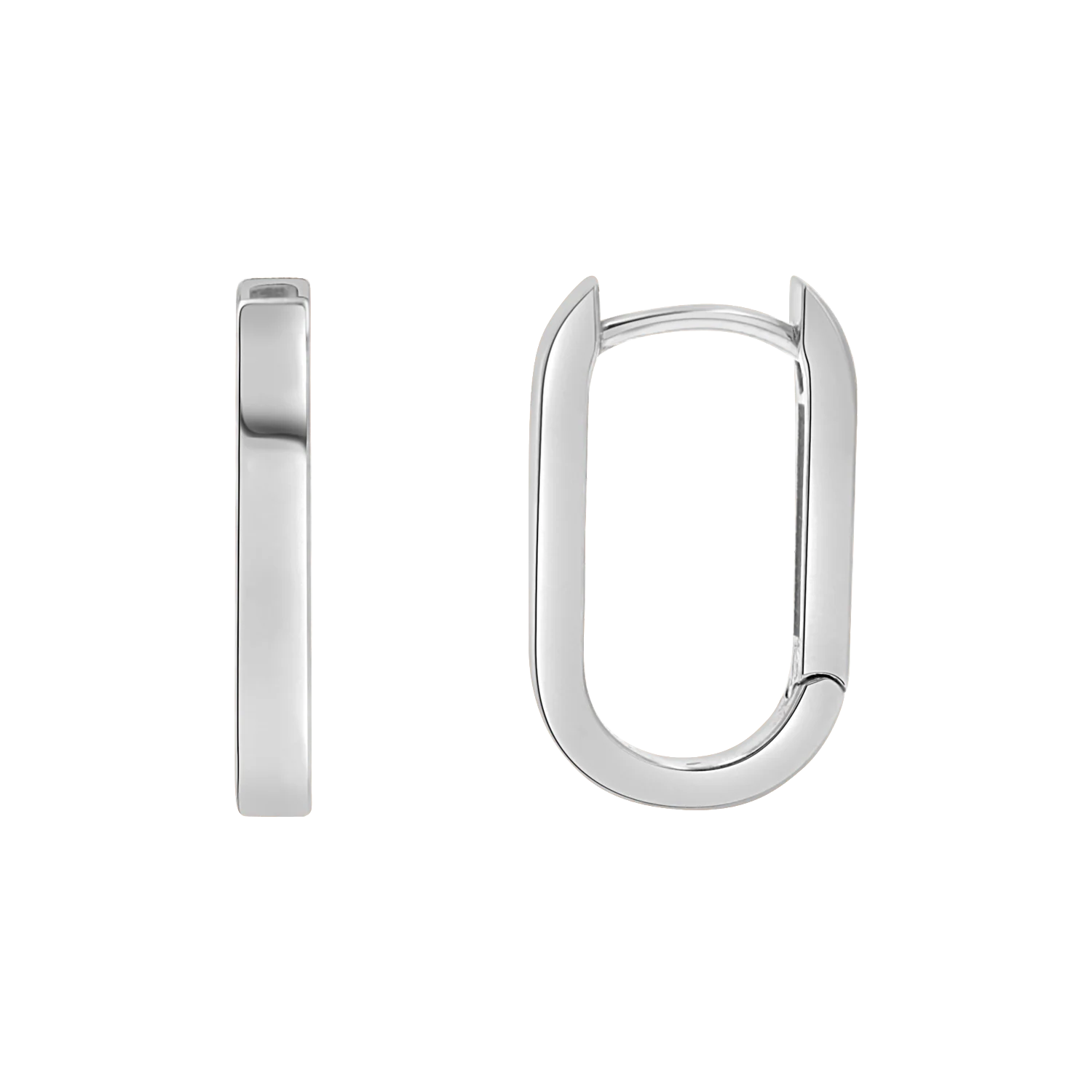 Paperclip Huggie Hoop Earrings - Image 2