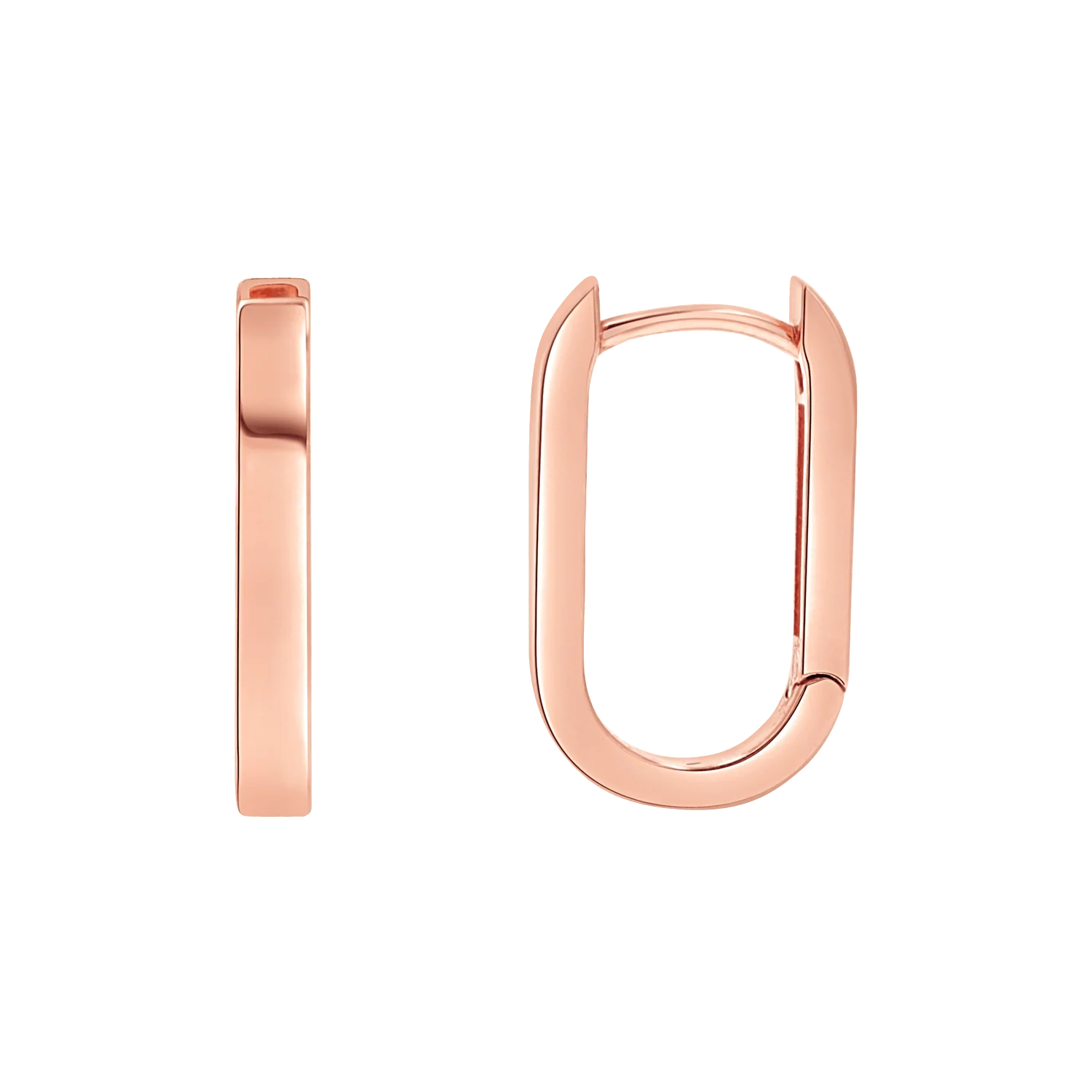 Paperclip Huggie Hoop Earrings - Image 3