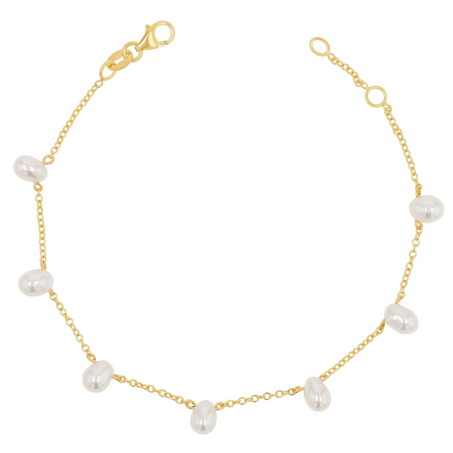 Pearl Drop Station Bracelet