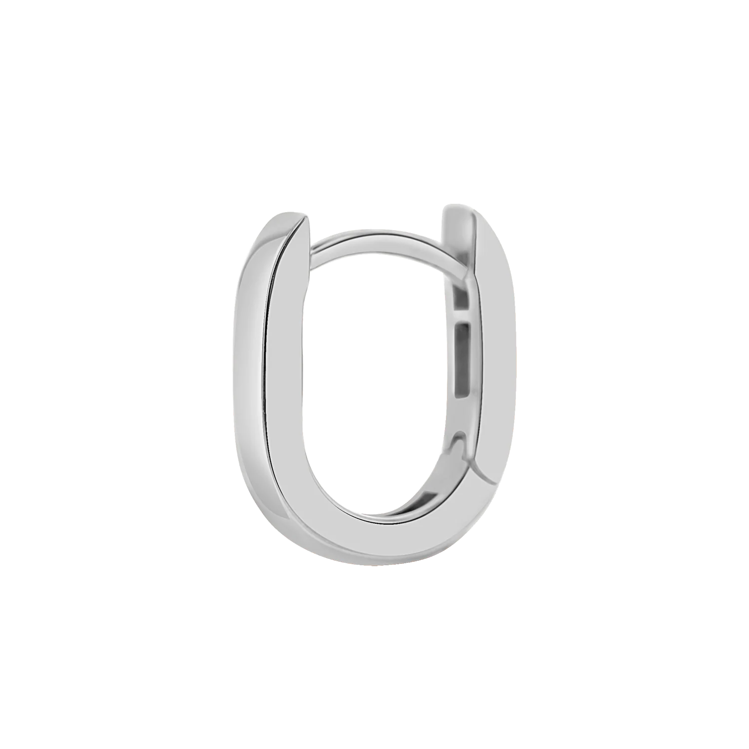 Petite Paperclip Huggie Hoop Earrings - Image 5