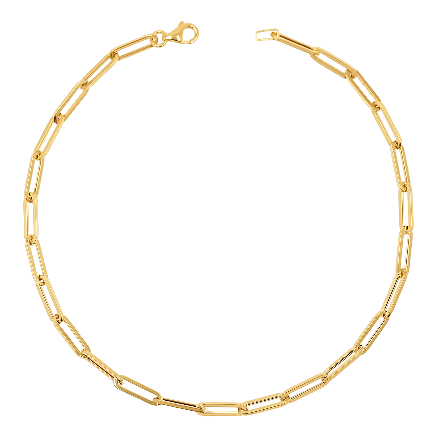 14K Signature Paperclip Chain Anklet