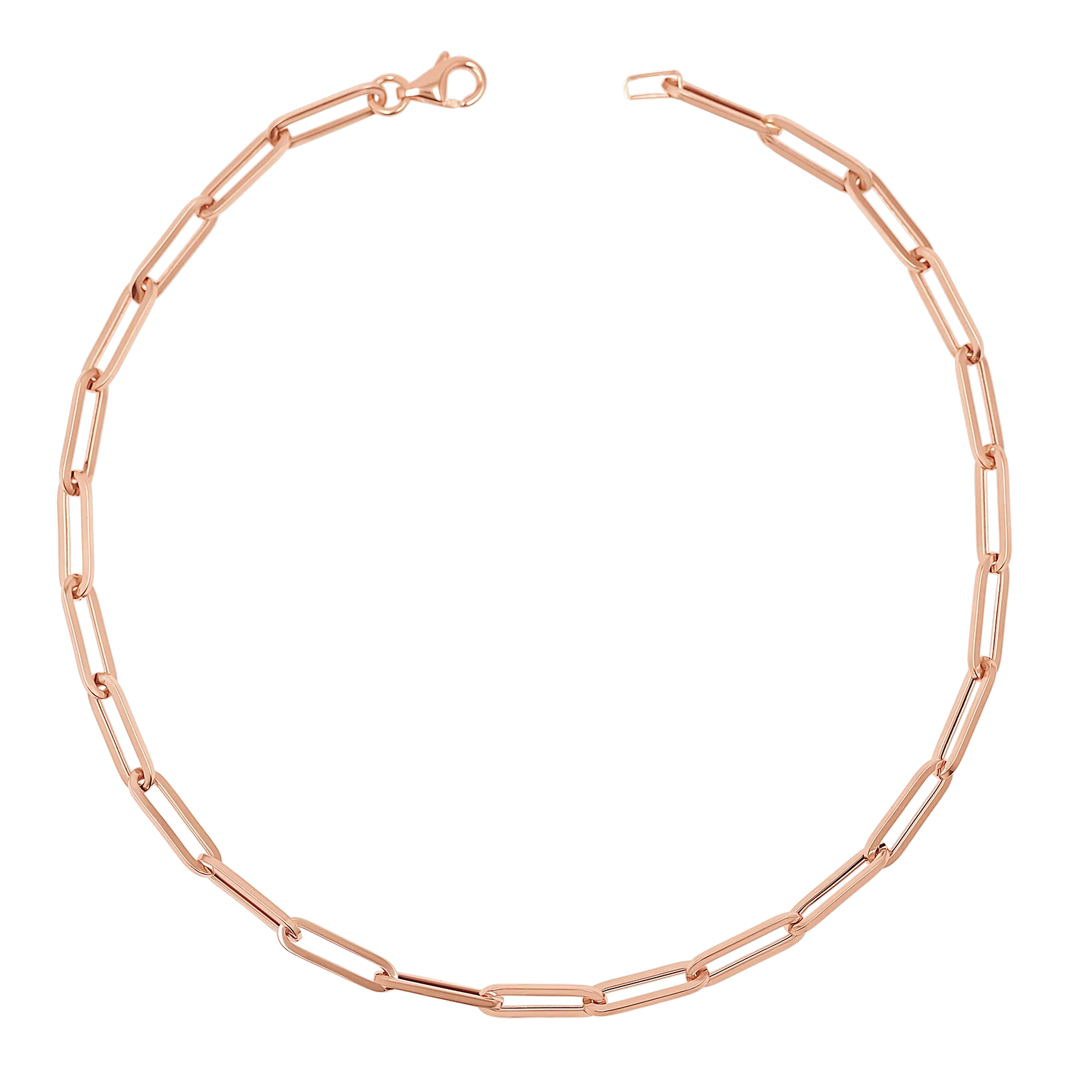 14K Signature Paperclip Chain Anklet - Image 3