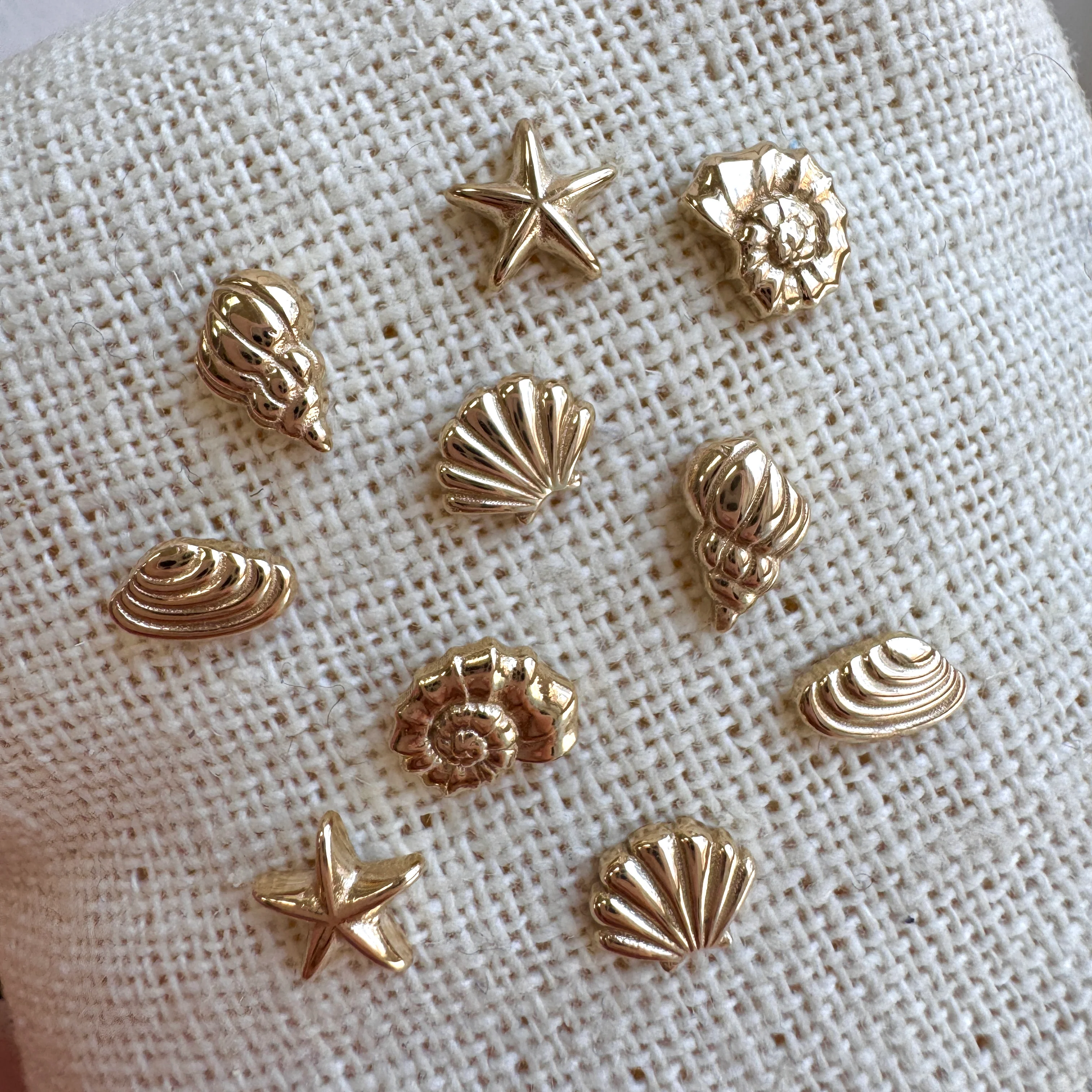 Soleil Scallop Seashell Stud Earrings - Image 8