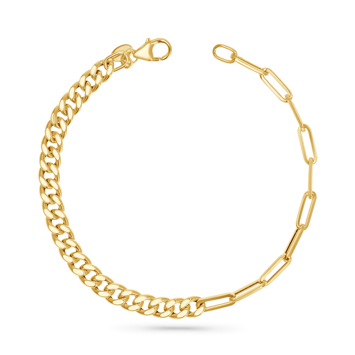 Split Curb Paperclip Chain Bracelet