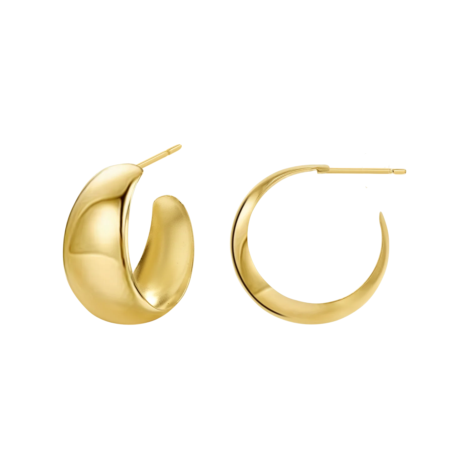 Thick Dome Hoop Earrings