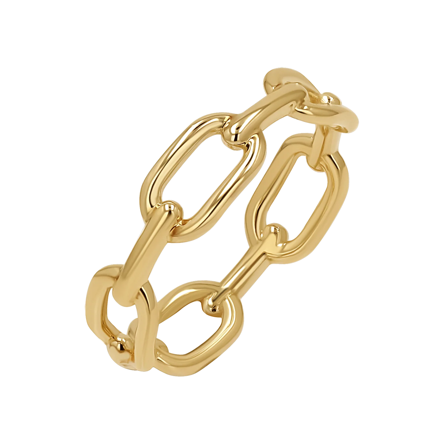 Wide Paperclip Link Ring