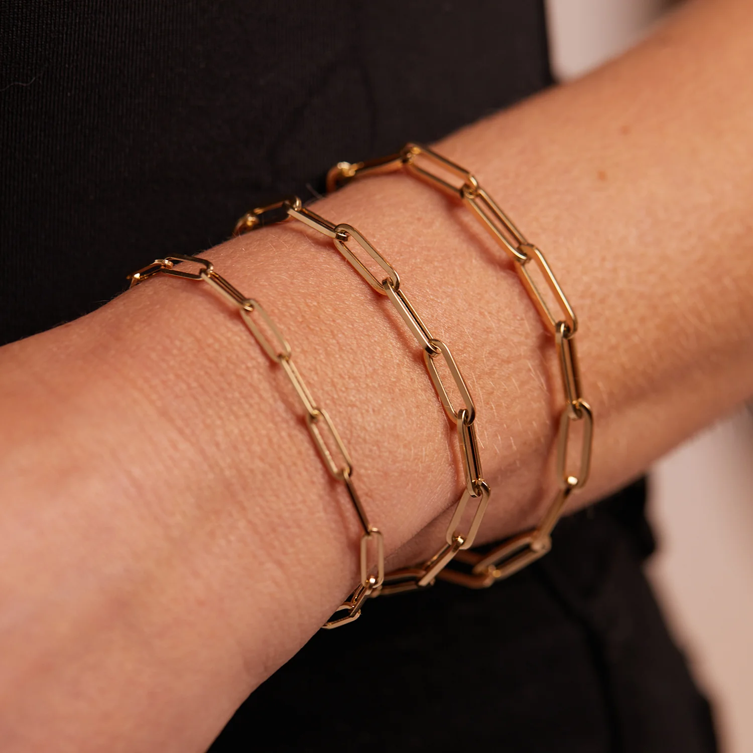14K Grand Paperclip Chain Bracelet - Image 8