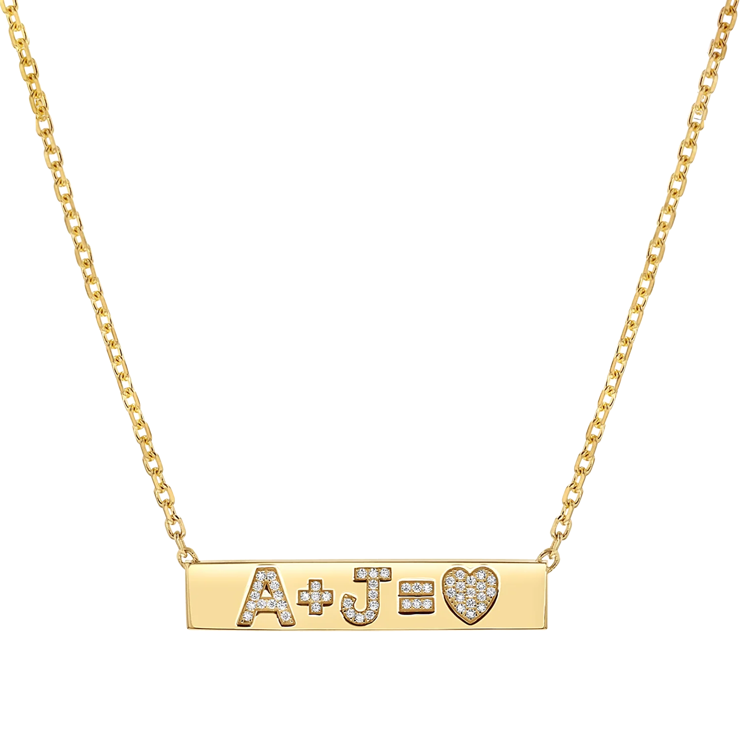 Custom Diamond Bar Necklace