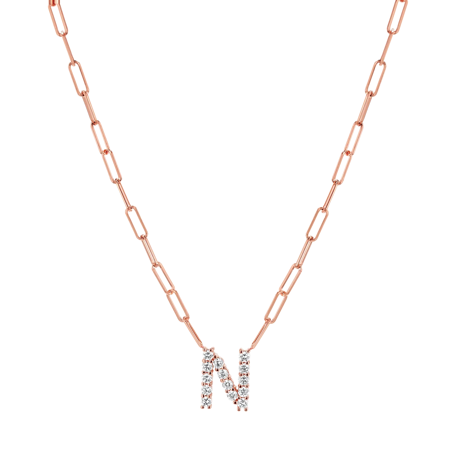 Grand Initial Paperclip Necklace - Image 3