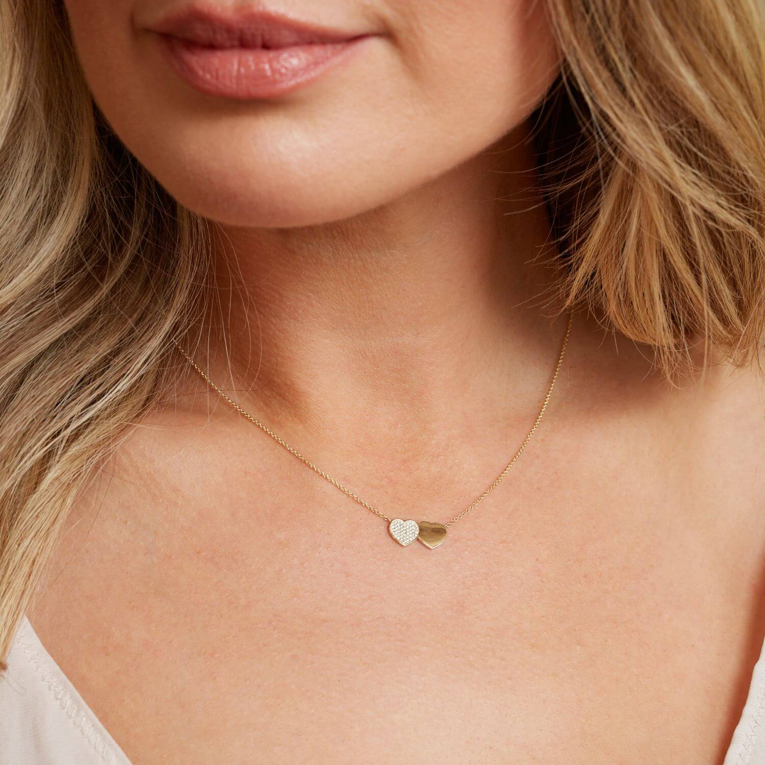 Kids Twin Heart Necklace - Image 4