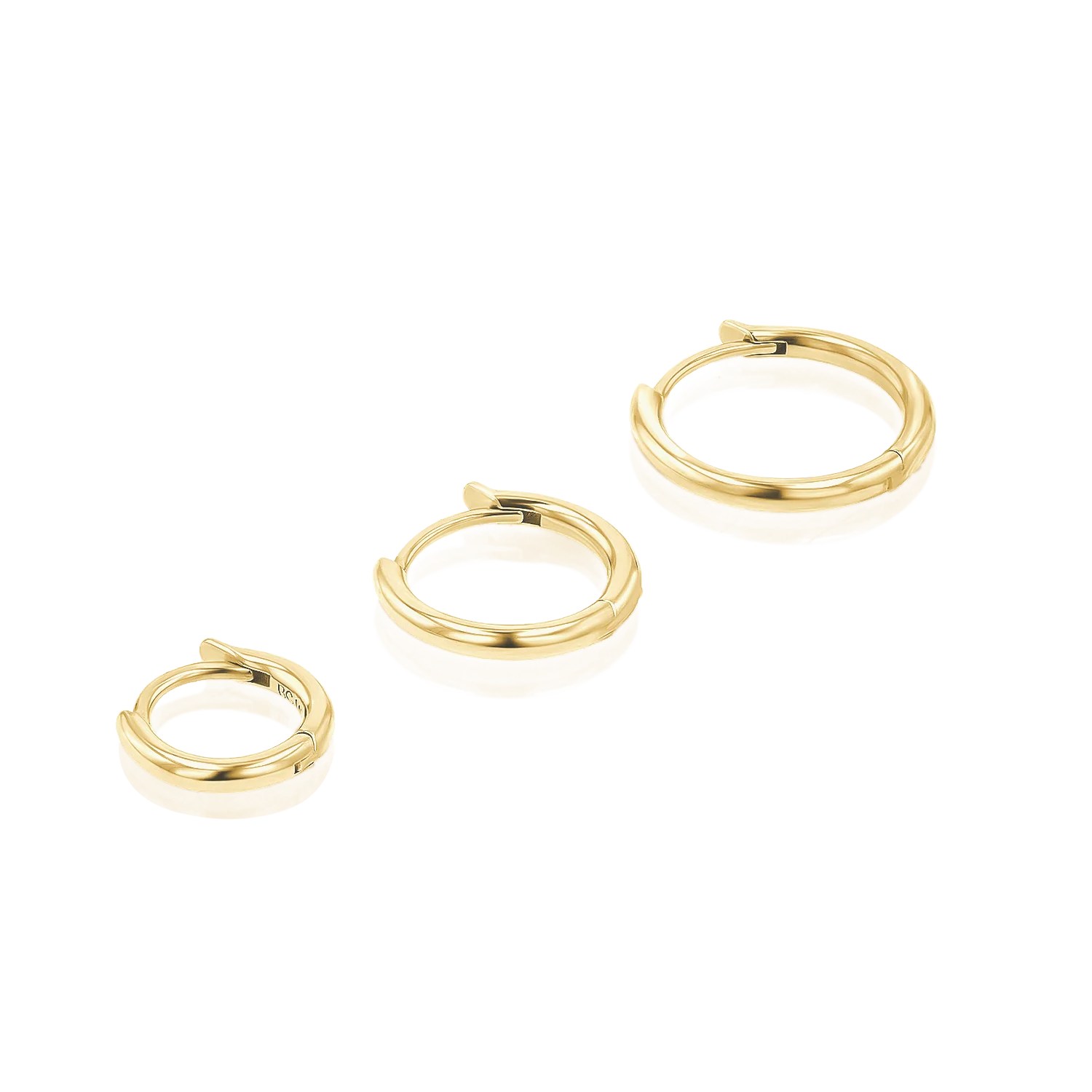Moyen Solid Huggie Hoop Earrings - Image 2