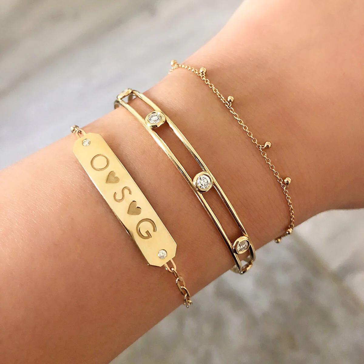 Paperclip Chain Diamond ID Bracelet - Image 4