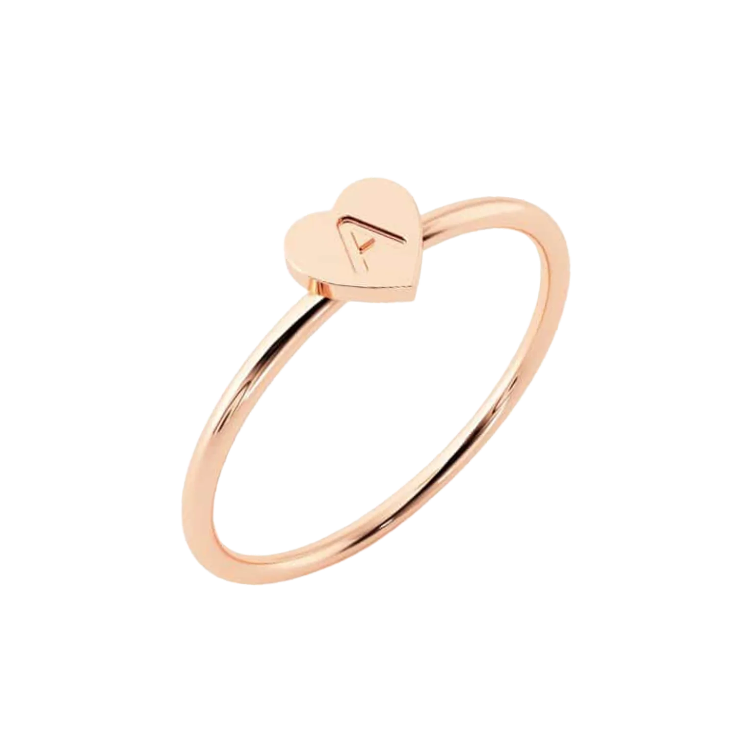 Petite Initial Heart Ring - Image 3